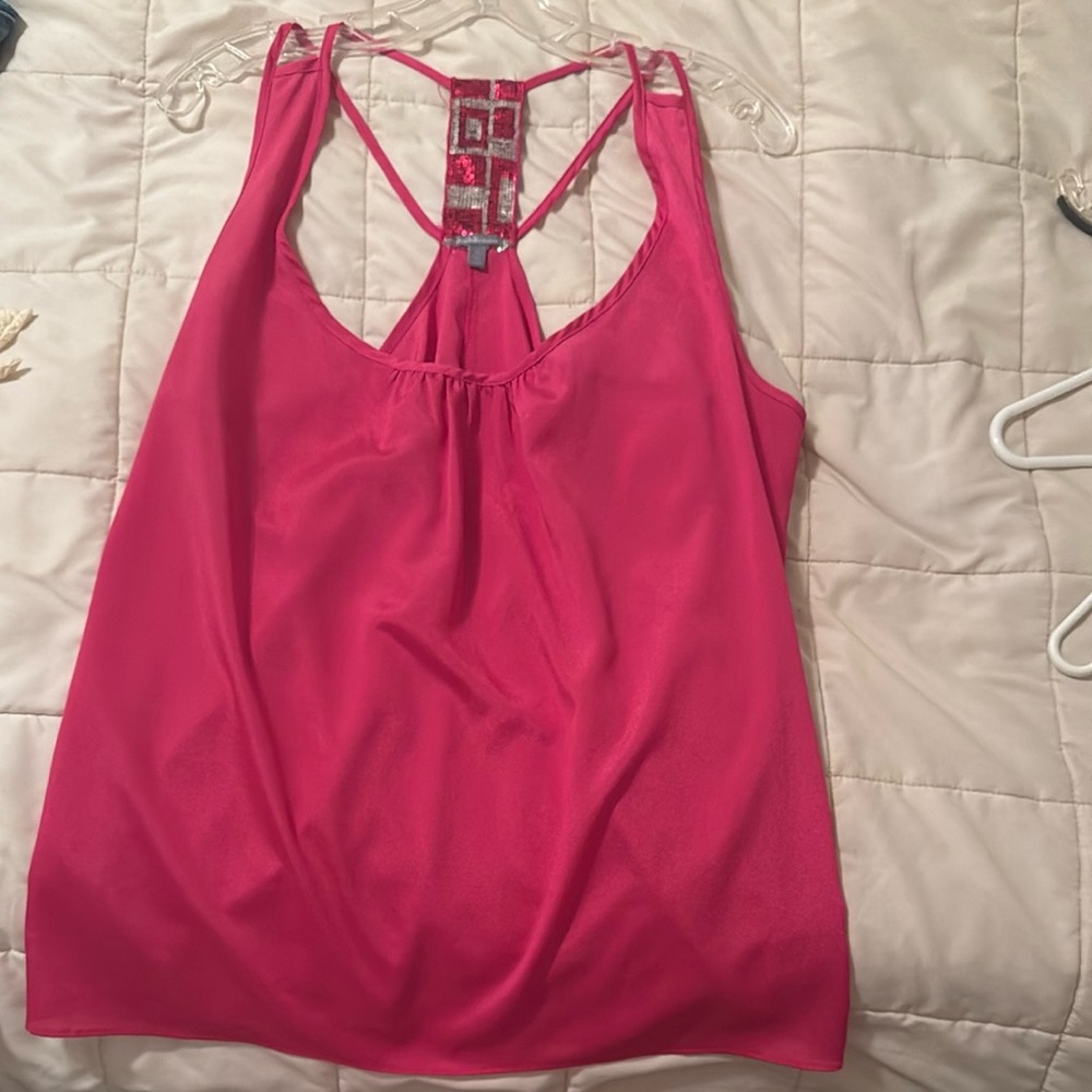 Women's Pink Sleeveless Top